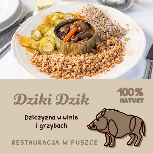 Dziki Dzik - dziczyzna w winie i grzybach