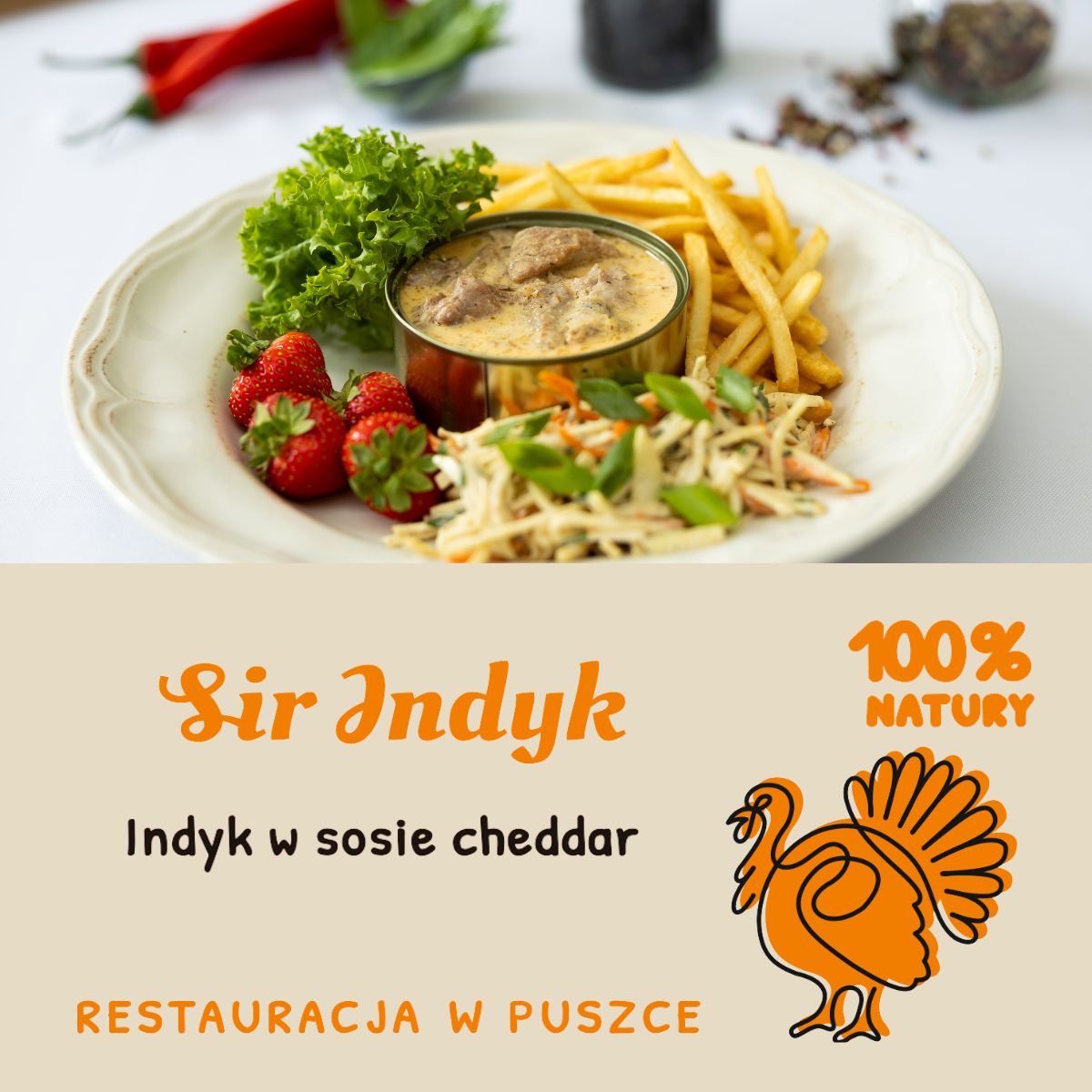 Sir Indyk - indyk w sosie cheddar