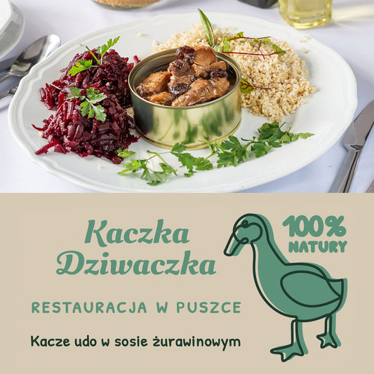 Kaczka Dziwaczka - udo w sosie żurawinowym