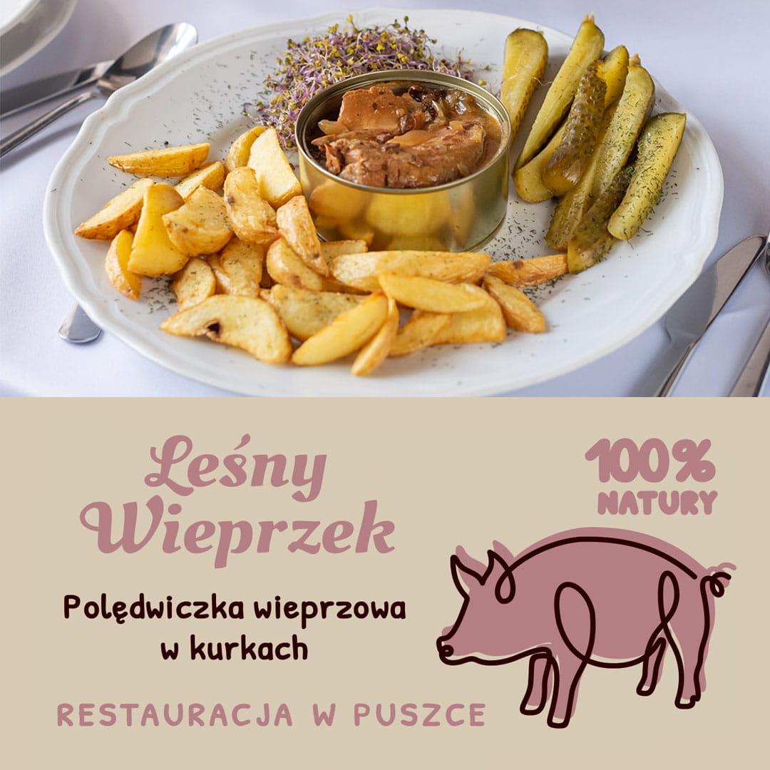 Leśny Wieprzek – polędwiczka wieprzowa w kurkach