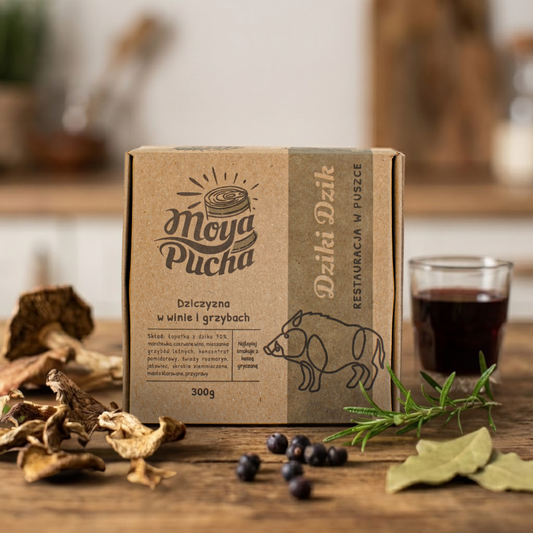 Dziki Dzik - dziczyzna w winie i grzybach