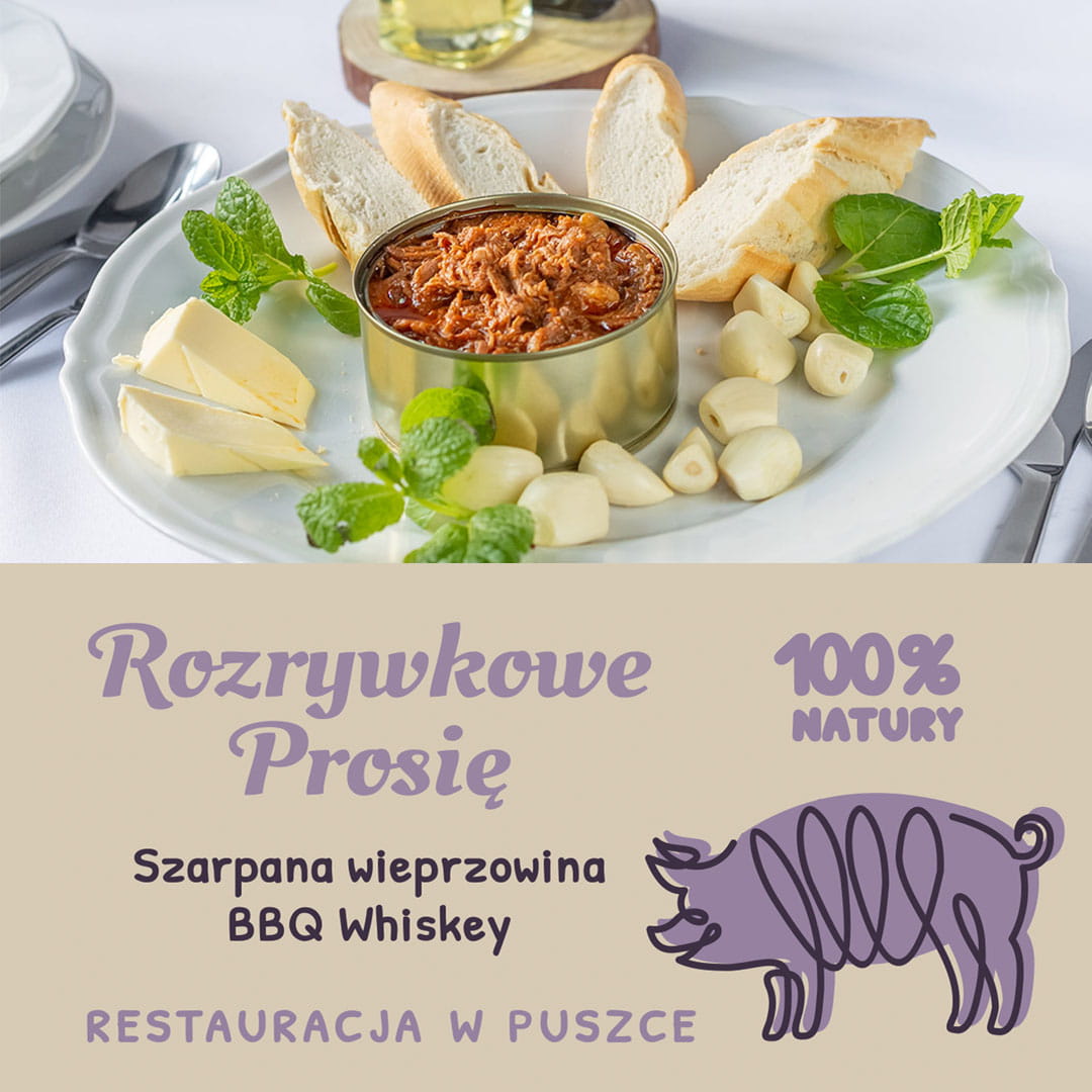 Rozrywkowe Prosie - szarpana wieprzowina BBQ Whiskey