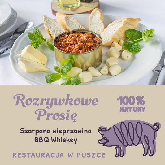 Rozrywkowe Prosie - szarpana wieprzowina BBQ Whiskey