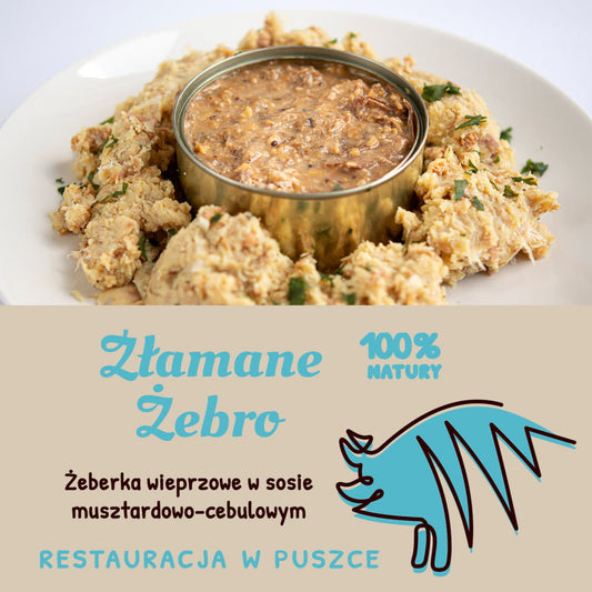 Złamane Żebro - żeberko wieprzowe w sosie musztardowo-cebulowym